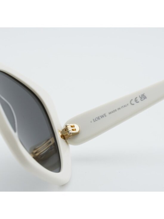 Loewe LW40133I 25A Sunglasses Ivory Butterfly Frame, Smoke Lenses